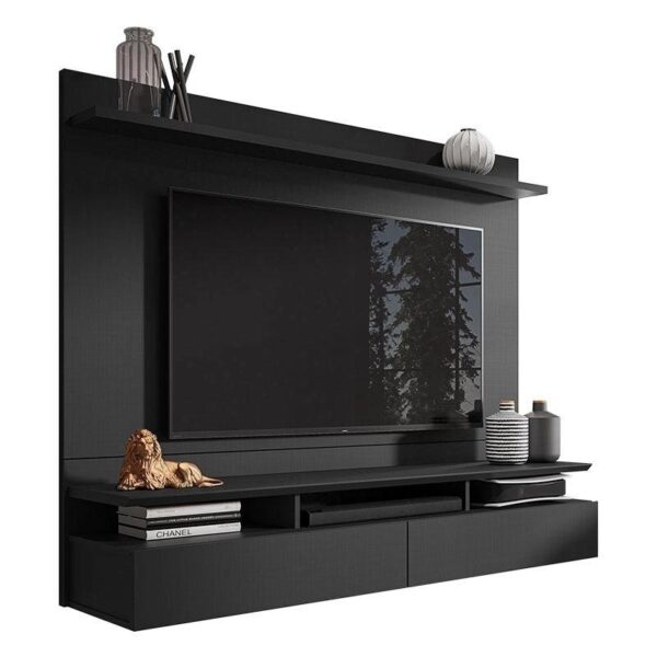 painel para tv home suspenso noruega preto