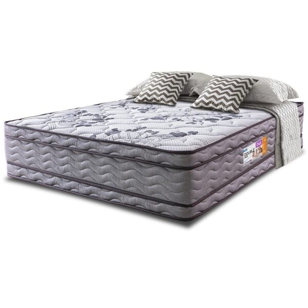 colchão casal ortopédico 138x188x32 double face espuma d45 cinza