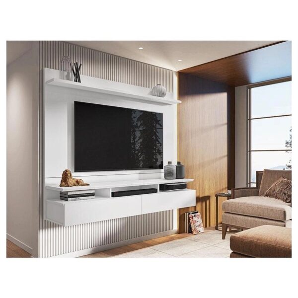 painel para tv home suspenso noruega branco